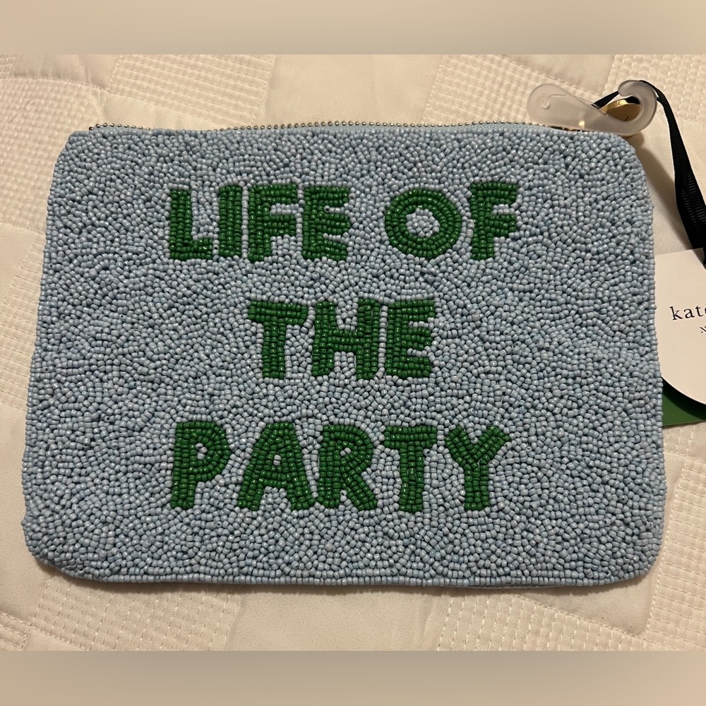 Kate Spade New York x Target Blue Beaded Pouch